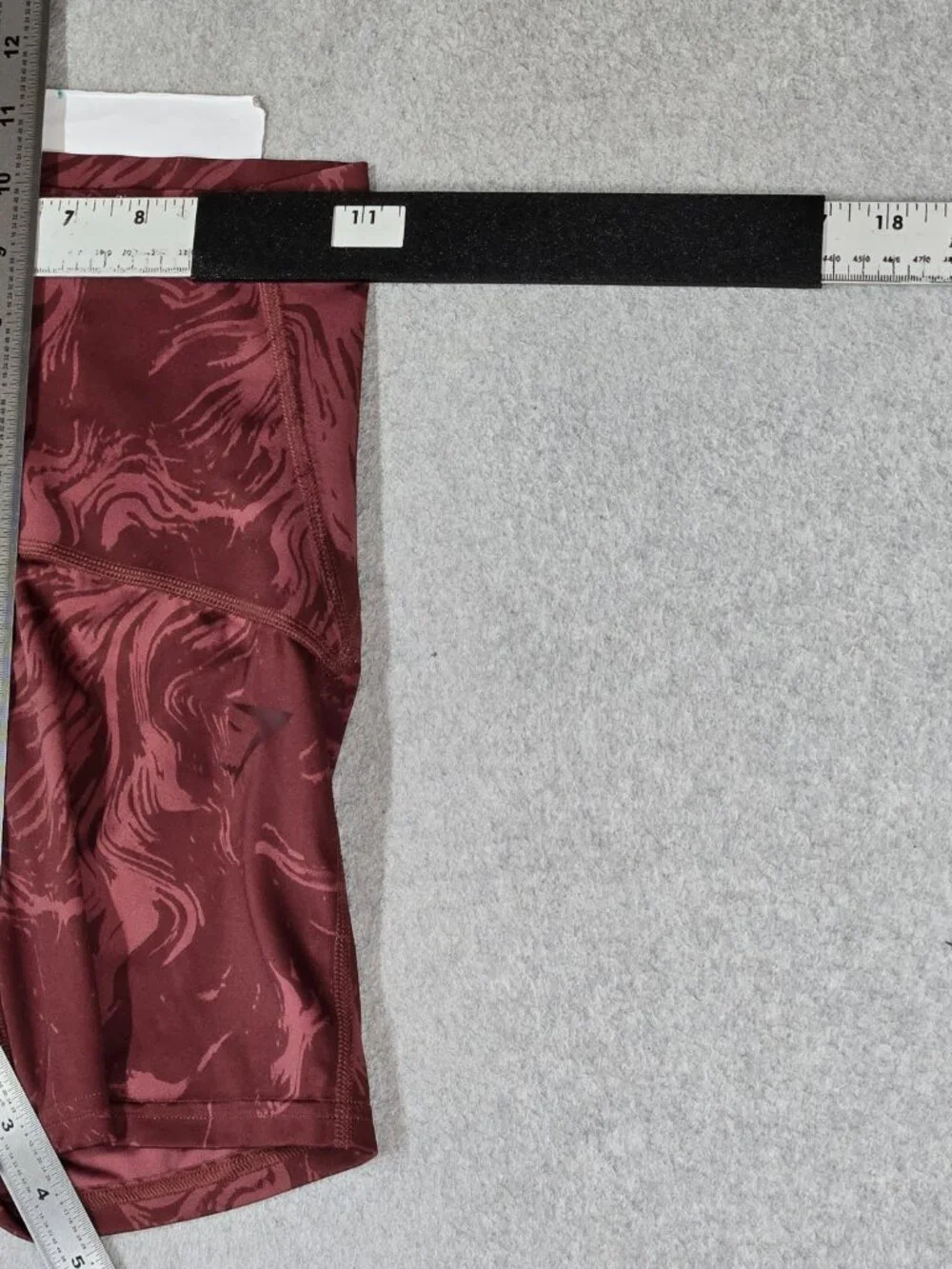 Gymshark Women Activewear Shorts S Red Tie Dye Power High Rise Ruched 3.5